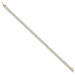 Load image into Gallery viewer, Yellow Gold Cubic Zirconia Princess Cut Tennis Bracelet -JOOLS by Jenny Brown
