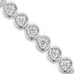 Load image into Gallery viewer, Sterling Silver 3mm Rubover Cubic Zirconia Bracelet
