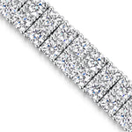Load image into Gallery viewer, Sterling Silver 12ct Double Row Cubic Zirconia Tennis Bracelet-JOOLS by Jenny Brown
