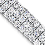 Load image into Gallery viewer, Sterling Silver Triple Row 30 ct Cubic Zirconia Tennis Bracelet-JOOLS by Jenny Brown
