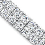Load image into Gallery viewer, Sterling Silver  Cubic Zirconia 20 Carat Double Row Tennis Bracelet-JOOLS by Jenny Brown

