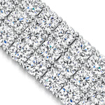 Load image into Gallery viewer, Sterling Silver 4mm Cubic Zirconia Triple Row Tennis Bracelet
