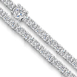 Load image into Gallery viewer, Sterling Silver Double Strand Tennis Bracelet With Cubic Zirconia-JOOLS by Jenny Brown
