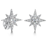 Load image into Gallery viewer, STERLING SILVER AND ZIRCONIA STAR STUD Earrings - JOOLS By Jenny Brown

