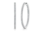 Load image into Gallery viewer, Sterling Silver Hoop Earrings Set With Cubic Zirconias.
