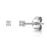 Load image into Gallery viewer, Sterling Silver Solitaire Stud Earrings - JOOLS By Jenny Brown
