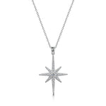 Load image into Gallery viewer, Sterling Silver Small  North Star Necklace With White Zirconia-JOOLS by Jenny Brown

