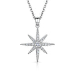 Load image into Gallery viewer, Sterling Silver Small North Star Necklace Set With Cubic Zirconia- Jools By Jenny Brown
