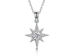 Load image into Gallery viewer, Sterling Silver Small  North Star Pendant- Set With a 4mm Cunic Zirconia Round Centre Stone-JOOLS by Jenny Brown
