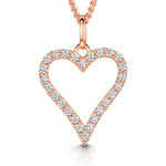 Load image into Gallery viewer, Rose Gold Plated Sterling Silver Heart Set With Cubic Zirconias JOOLS by Jenny Brown
