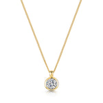 Load image into Gallery viewer, Yellow Gold 1 Carat Solitaire Pendant With A Cubic Zirconia Stone-JOOLS By Jenny Brown
