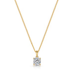 Load image into Gallery viewer, Yellow Gold 1ct Solitaire Pendant With Cubic Zirconia-JOOLS by Jenny Brown
