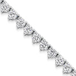 Load image into Gallery viewer, Sterling Silver 2.5mm Cubic Zirconia 3 Claw Full Tennis Necklace
