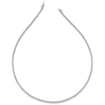 Load image into Gallery viewer, Sterling Silver 2.5mm Cubic Zirconia 3 Claw Full Tennis Necklace
