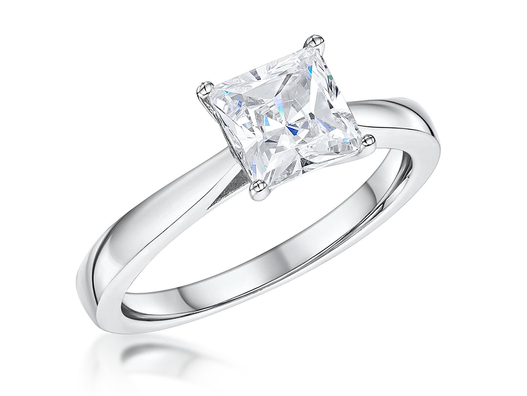 Sterling Silver Princess Cut Wedding JOOLS by  Jenny Brown