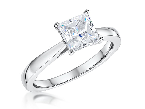 Sterling Silver Princess Cut Wedding JOOLS by  Jenny Brown