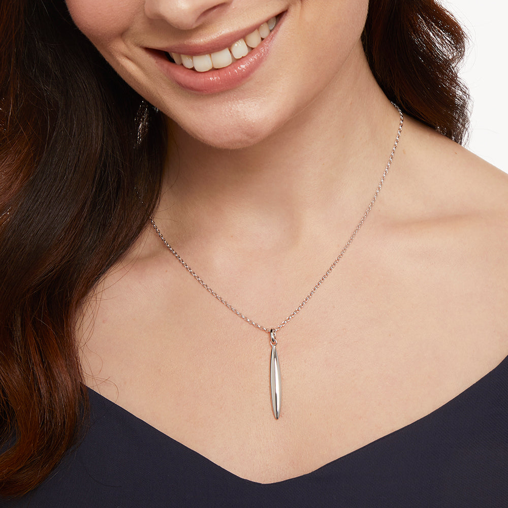 Sterling Silver Pod Drop Necklace On an 18-20 Inch Drop Chainnecklaces - JOOLS By Jenny Brown