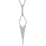 Load image into Gallery viewer, Sterling Silver Necklace - Art Deco Style  Diamond Shape - JOOLS by Jenny Brown
