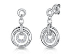 Load image into Gallery viewer, Sterling Silver Multi Circle Drop Earrings
