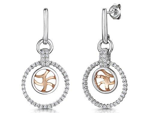 Sterling Silver and Rose Gold Drop EarringsEarrings - JOOLS By Jenny Brown