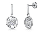 Load image into Gallery viewer, Sterling Silver Swirl Drop Earrings-JOOLS by Jenny Brown
