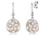 Load image into Gallery viewer, Sterling Silver and Rose Gold Flower Earrings - JOOLS By Jenny Brown
