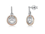 Load image into Gallery viewer, Sterling Silver And Rose Gold Circle Earrings - JOOLS By Jenny Brown
