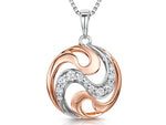 Load image into Gallery viewer, Sterling Silver and Rose Gold Circle Pendant - JOOLS By Jenny Brown
