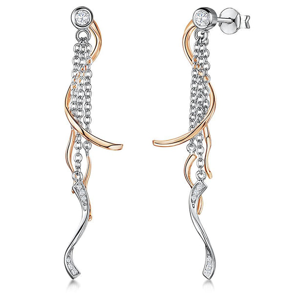 sterling-silver-and-rose-gold-swirl-drop-earrings