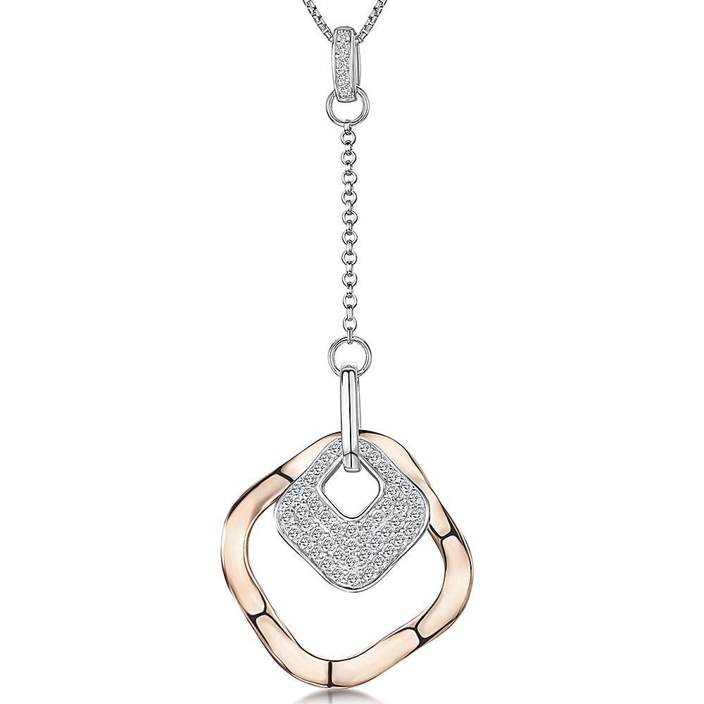 sterling-silver-and-rose-gold-pendant-with-a-rose-gold-and-cubic-zirconia-square
