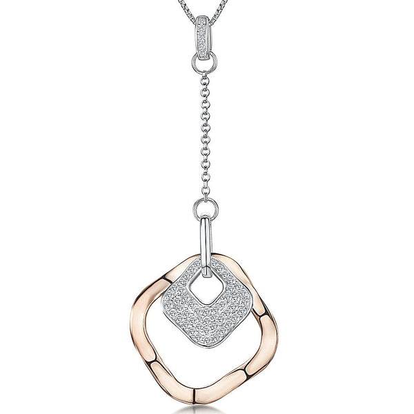 sterling-silver-and-rose-gold-pendant-with-a-rose-gold-and-cubic-zirconia-square