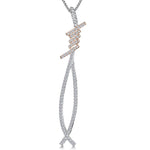 Load image into Gallery viewer, sterling-silver-and-rose-gold-twisted-cross-over-pendant
