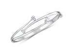 Load image into Gallery viewer, Sterling Silver Three Graduated Bangle With Cubic Zirconia Stones- JOOLS By Jenny Brown
