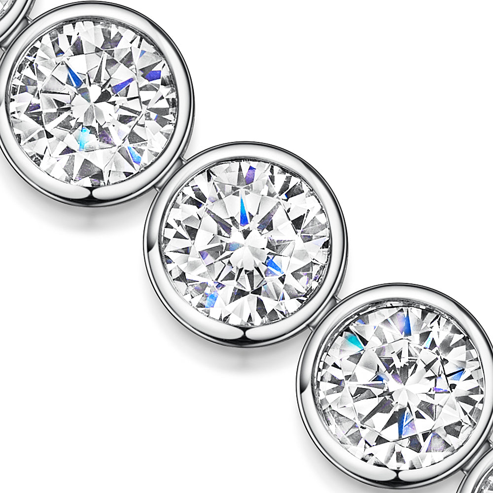 A sterling silver bracelet  with multiple cubic zirconia stones  totalling 24 Carats -JOOLS by Jenny Brown