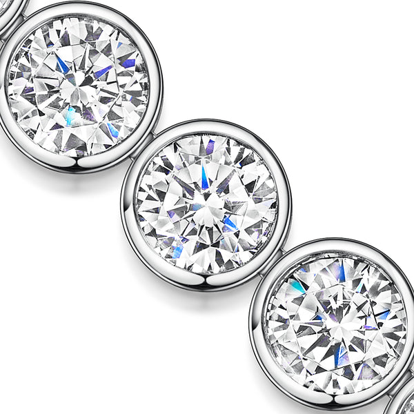 A sterling silver bracelet  with multiple cubic zirconia stones  totalling 24 Carats -JOOLS by Jenny Brown