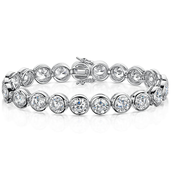 A sterling silver bracelet  with multiple cubic zirconia stones  totalling 24 Carats -JOOLS by Jenny Brown