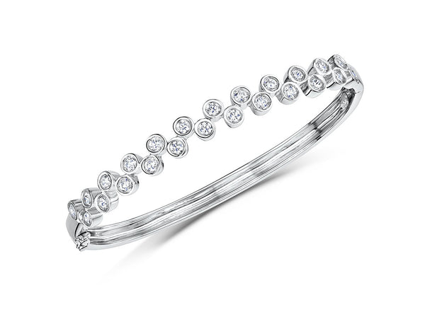 Sterling Silver Raindance Bracelet Set With Alternating Cubic Zirconia StonesBracelets - JOOLS By Jenny Brown