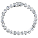 Load image into Gallery viewer, Sterling Silver 13.5 Carat Bezel Set Tennis Bracelet
