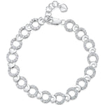 Load image into Gallery viewer, Sterling Silver Bracelet With Alternating Circles Of Cubic Zirconia -JOOLS by Jenny Brown
