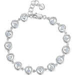 Load image into Gallery viewer, Sterling Silver Linked Circle Bracelet With Cubic Zirconias Set Inside JOOLS by Jenny Brown
