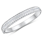 Load image into Gallery viewer, Sterling Silver Channel Set Cubic Zirconia Bangle  - JOOLS By Jenny Brown
