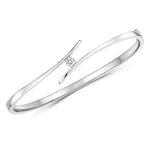 Load image into Gallery viewer, Sterling Silver And Tension Set Cubic Zirconia Bangle JOOLS by Jenny Brown
