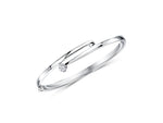 Load image into Gallery viewer, Sterling Silver Split Band Bracelet Set With A Single Cubic Zirconia Stone JOOLS by Jenny Brown
