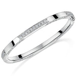 Load image into Gallery viewer, Sterling Silver Half Pave Set Cubic Zirconia Bangle- JOOLS by Jenny Brown
