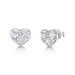 Load image into Gallery viewer, Sterling Silver Flat Heart Stud Earrings- JOOLS By Jenny Brown
