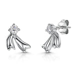 Load image into Gallery viewer, Sterling Silver Shooting Star Stud Earrings With Cubic Zirconia JOOLS by Jenny Brown
