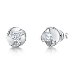 Load image into Gallery viewer, Sterling Silver Swirl Stud Set With Cubic Zirconia JOOLS by Jenny Brown
