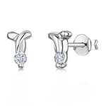 Load image into Gallery viewer, Sterling Silver &#39;Kiss&#39; Stud Earring Set With Cubic Zirconia JOOLS by Jenny Brown
