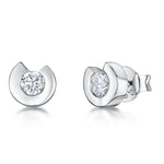 Load image into Gallery viewer, Sterling Silver  Horseshoe Stud Earrings - JOOLS By Jenny Brown
