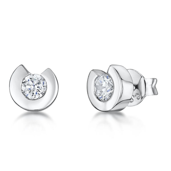 Sterling Silver  Horseshoe Stud Earrings - JOOLS By Jenny Brown